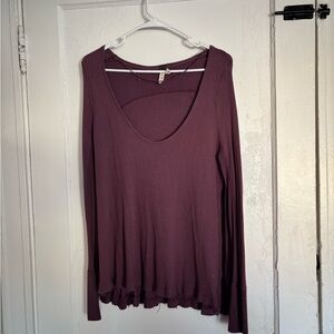 Free people maroon tunic, xs